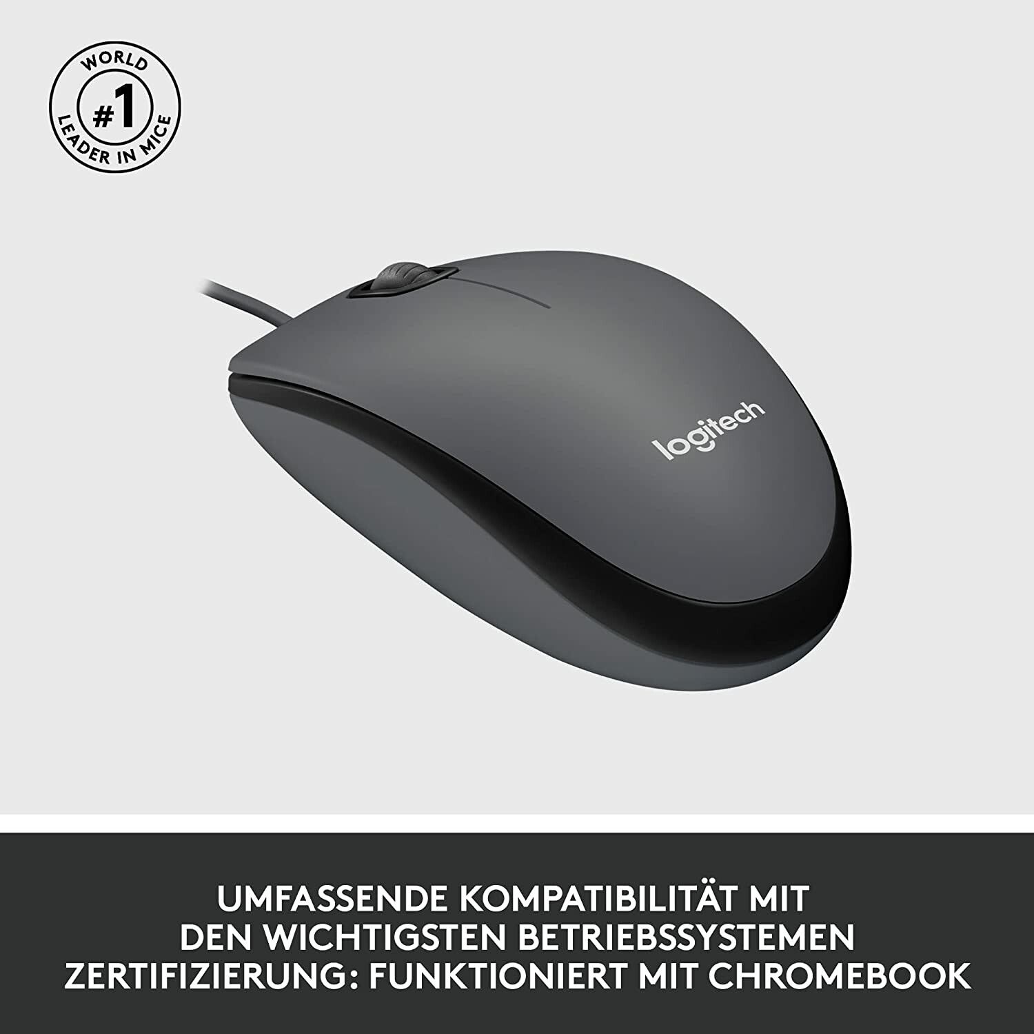 Logitech M100 Trådbunden Mus Svart