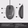 Logitech M100 Trådbunden Mus Svart