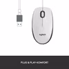 Logitech M100 Trådbunden Mus Vit