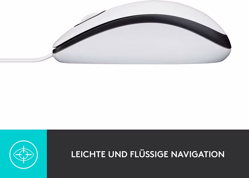Logitech M100 Trådbunden Mus Vit