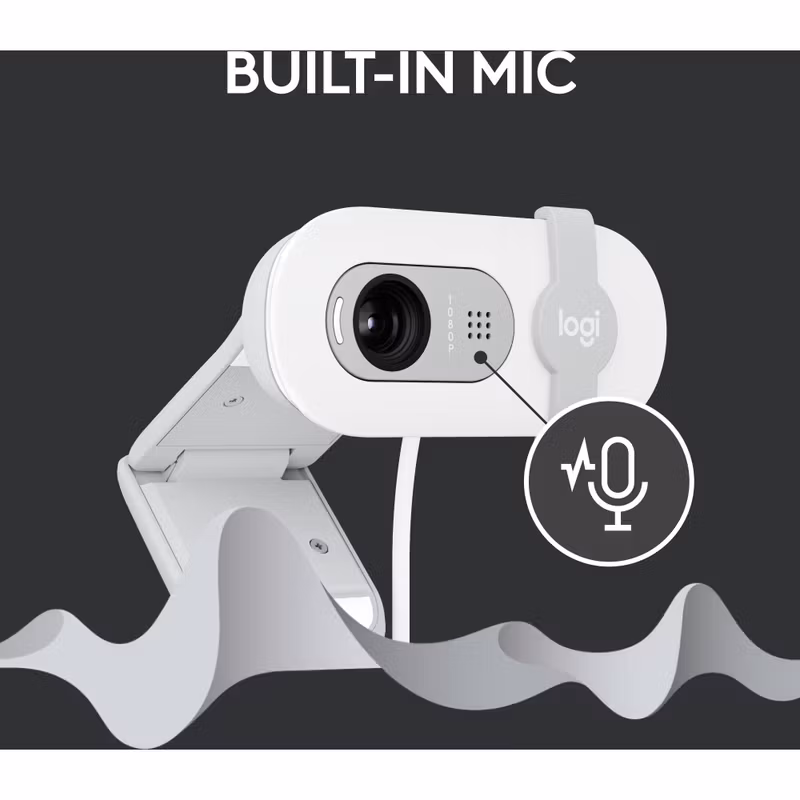 Logitech BRIO 100 Webbkamera Vit