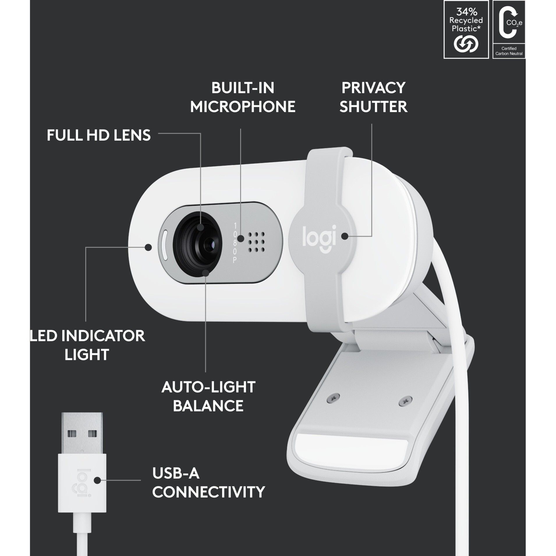 Logitech BRIO 100 Vit