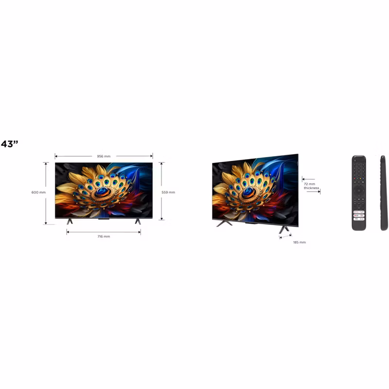 TCL 43C655 43'' 4K Ultra HD QLED