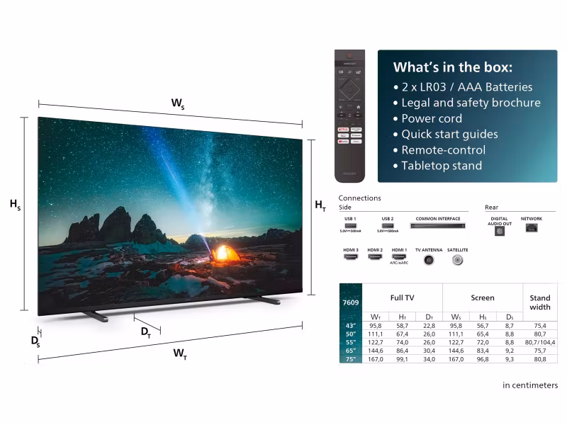 Philips 55PUS7609 55" 4K UHD LED Smart-TV