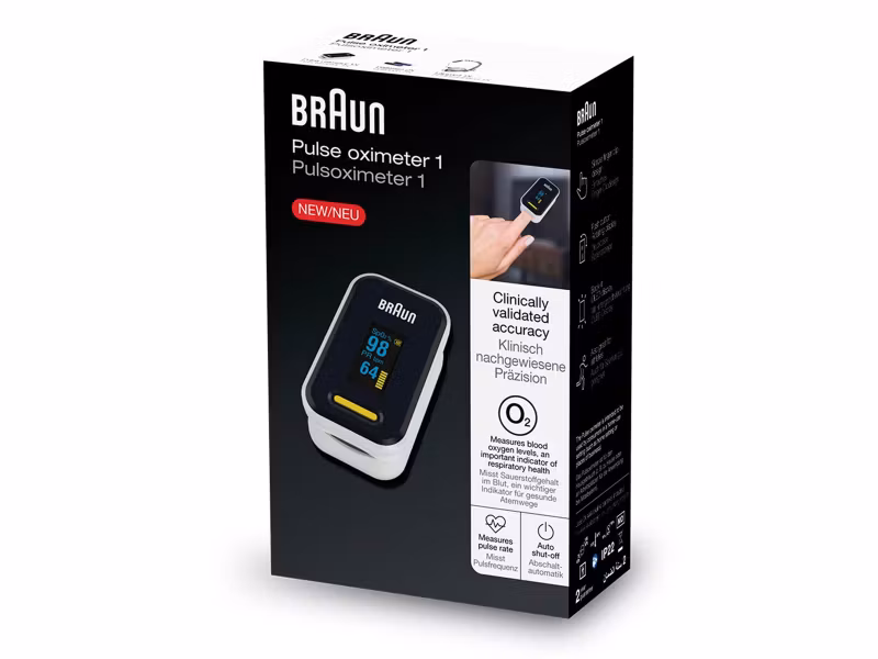 Braun Pulse Oximeter YK-81CEU Fingeravtryckssensor Blodsyremätare