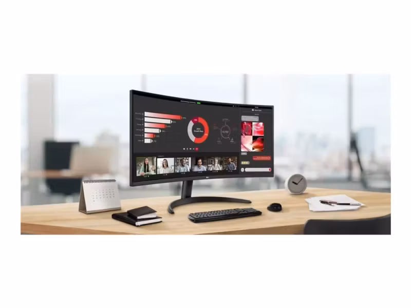 LG 34" UltraWide 34WR50QK-B UWQHD (3440x1440) 100Hz Curved Monitor