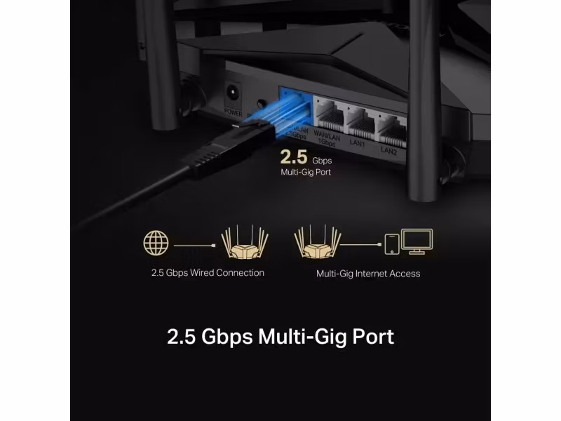 Mercusys MR90X trådlös router Gigabit Ethernet Dual-band (2,4 GHz / 5 GHz) Svart
