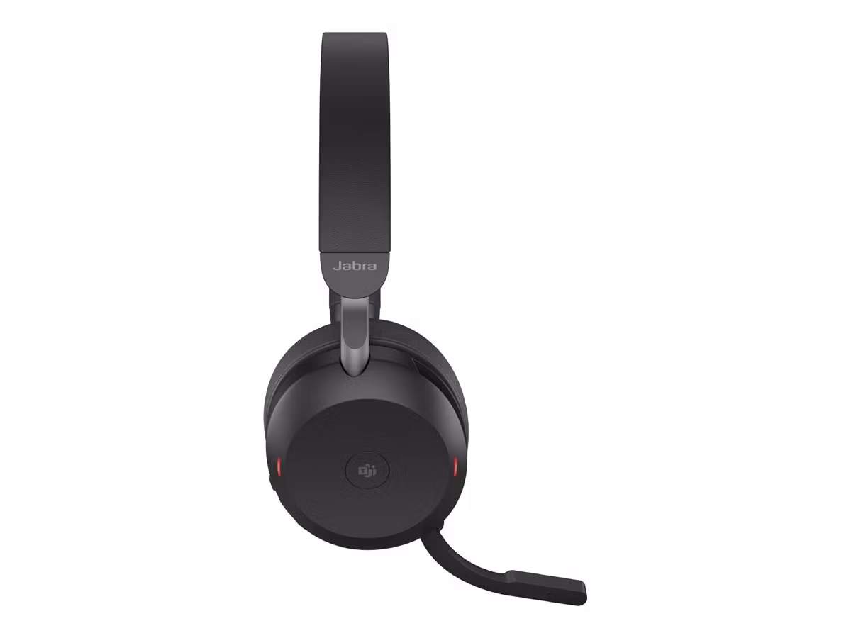 Jabra Evolve2 75 MS Stereo trådlöst headset med stativ Svart