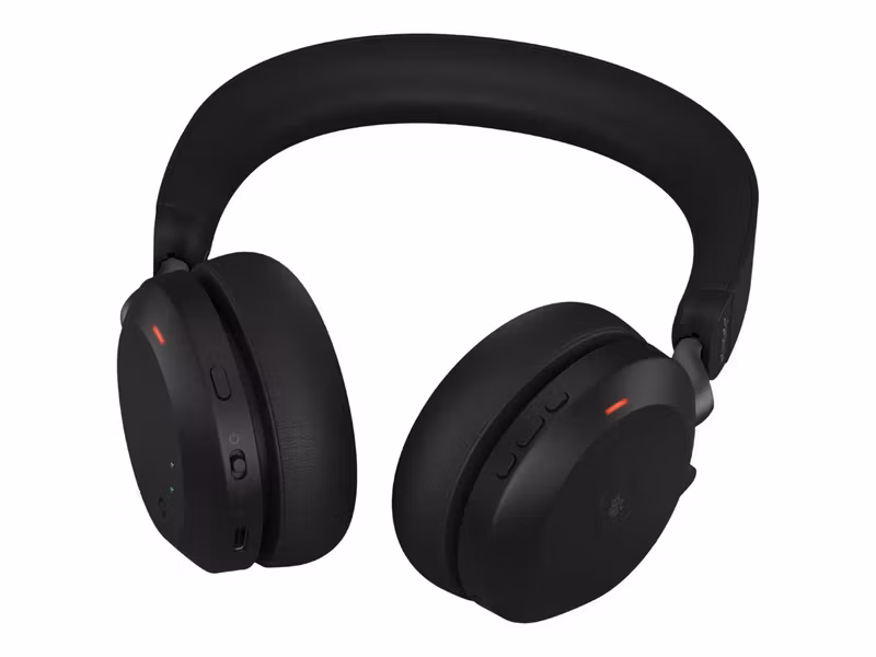 Jabra Evolve2 75 MS Stereo trådlöst headset med stativ Svart