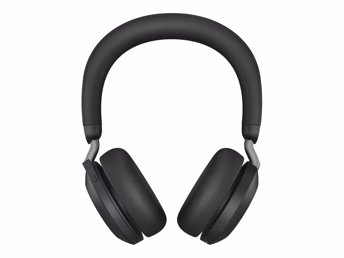 Jabra Evolve2 75 MS Stereo trådlöst headset med stativ Svart