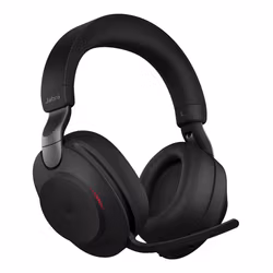 Jabra Evolve2 85 L380a MS Stereo headset med laddningställ Svart