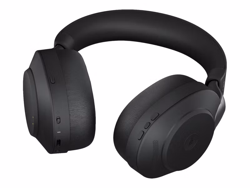 Jabra Evolve2 85 L380a MS Stereo headset med laddningställ Svart