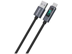 Dudao L7T USB-A - USB-C 66W Kabel med LED Display 1m Svart