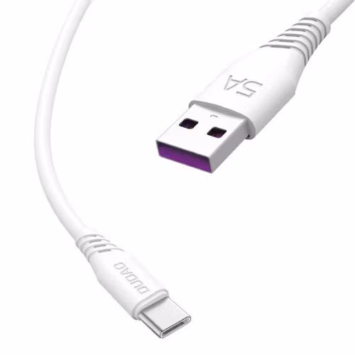 Dudao USB-Kabel USB till USB-C 5A 2m Vit