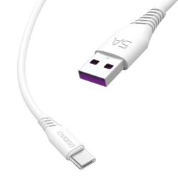 Dudao USB-Kabel USB till USB-C 5A 2m Vit