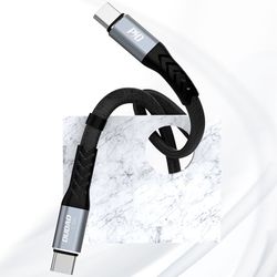 Dudao L10C USB-C till USB-C Kabel 100W 0.23m Svart