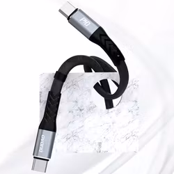 Dudao L10C USB-C till USB-C Kabel 100W 0.23m Svart