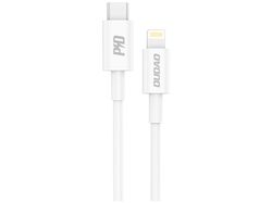 Dudao USB-C till Lightning-kabel med PD 20W och snabb dataöverföring Vit