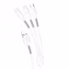 Dudao USB-A till Lightning/USB Micro/USB-C 3-in-1 kabel 1,2m Vit