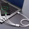 Dudao USB-A till Lightning/USB Micro/USB-C 3-in-1 kabel 1,2m Vit