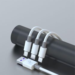 Dudao USB-A till Lightning/USB Micro/USB-C 3-in-1 kabel 1,2m Vit