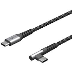 Goobay 64659 USB-C till USB-C kabel med 90 graders vinkel Svart