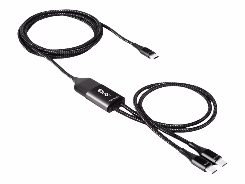 Club 3D CAC-1527 USB-C Y kabel 1.83m 100W Svart