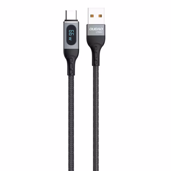 Dudao L7Max USB-A till USB-C kabel 66W 1m Svart
