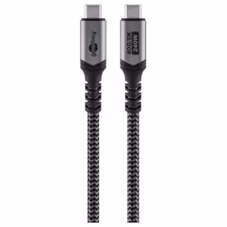 Goobay USB-C 4.0 Textilbeklädd 1.8m kabel Svart
