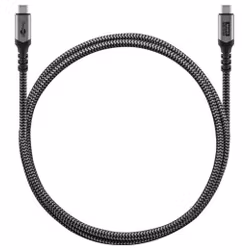 Goobay USB-C 4.0 Textilbeklädd 1.8m kabel Svart