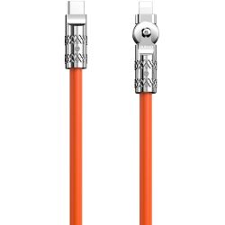 Dudao L24CL USB-C till Lightning kabel 1m 180° roterande orange