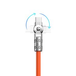 Dudao L24CL USB-C till Lightning kabel 1m 180° roterande orange