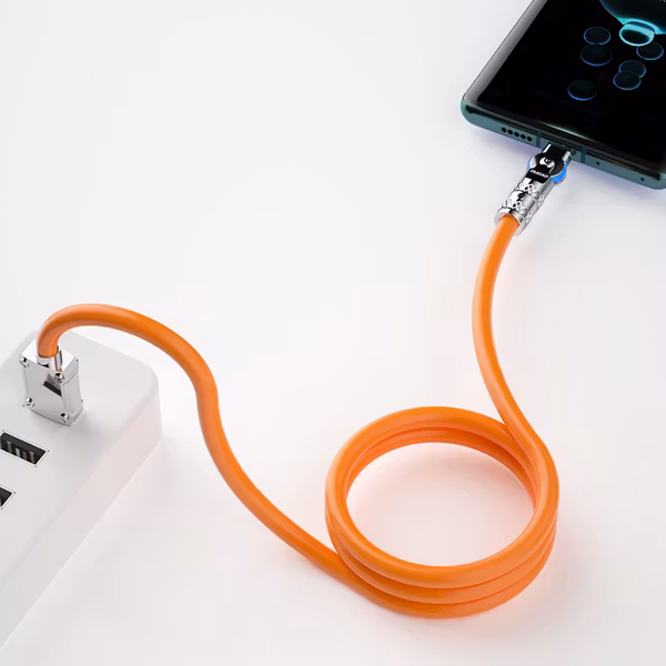 Dudao L24CL USB-C till Lightning kabel 1m 180° roterande orange