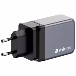 Verbatim GaN laddare 65W 1x USB-A 2x USB-C