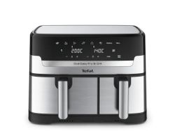 Tefal Dual Easy Fry & Grill EY905D Dubbel 8,3 L 2700 W Airfryer Rostfritt stål