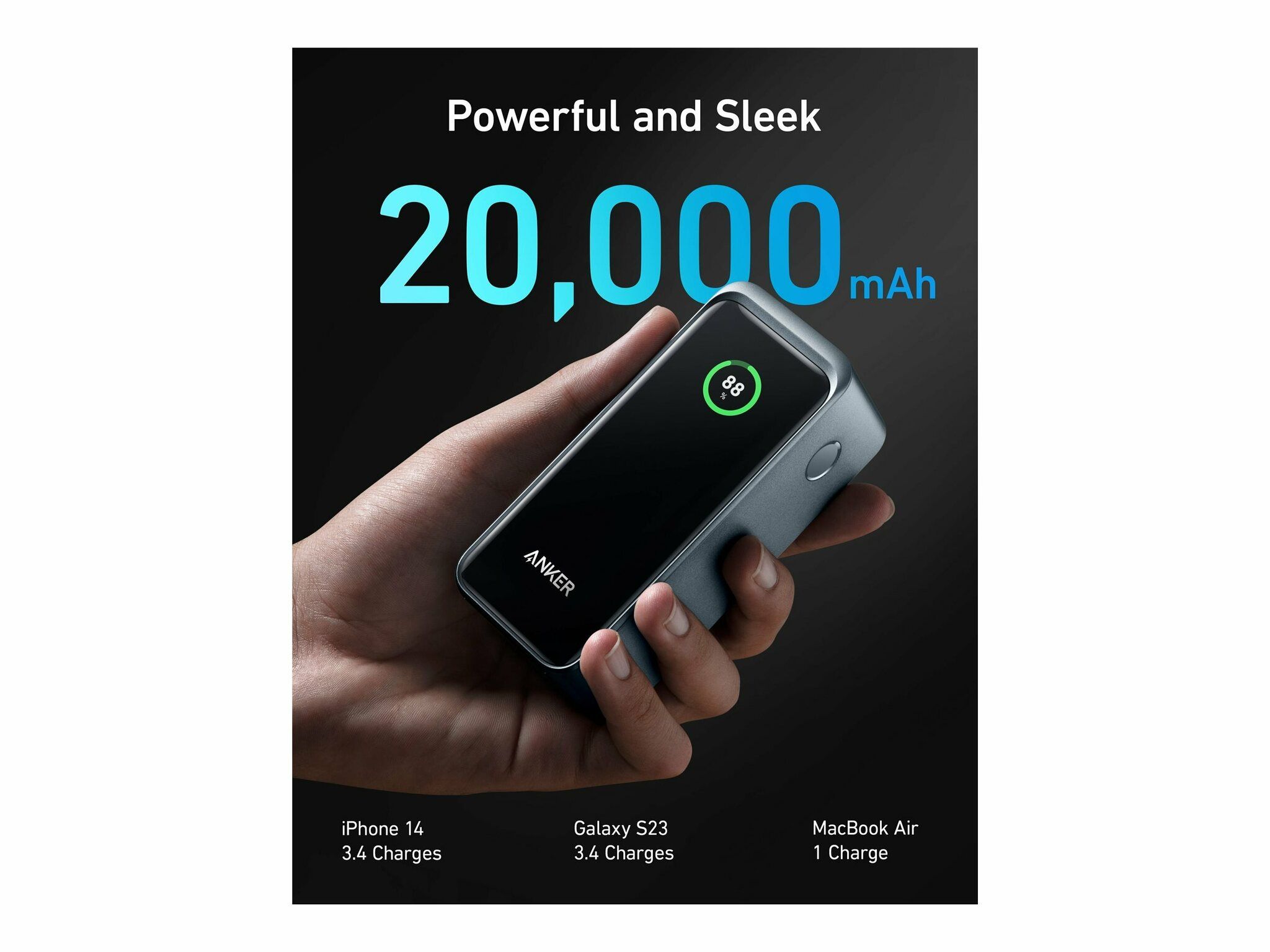 Anker Prime 20,000mAh Power Bank 200W Svart