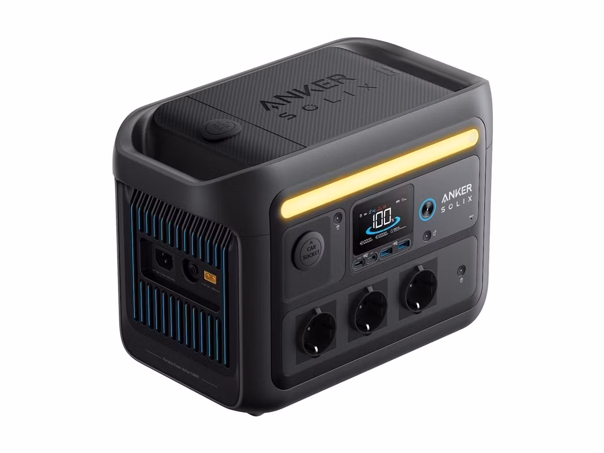 Anker SOLIX 1600Watt Bärbar elstation med campinglampa