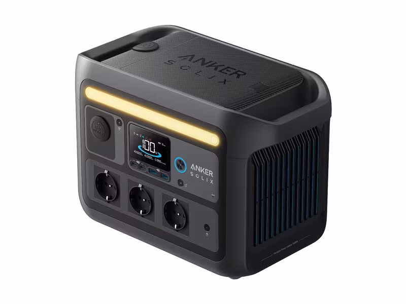 Anker SOLIX 1600Watt Bärbar elstation med campinglampa