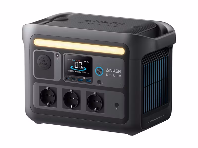 Anker SOLIX 1600Watt Bärbar elstation med campinglampa