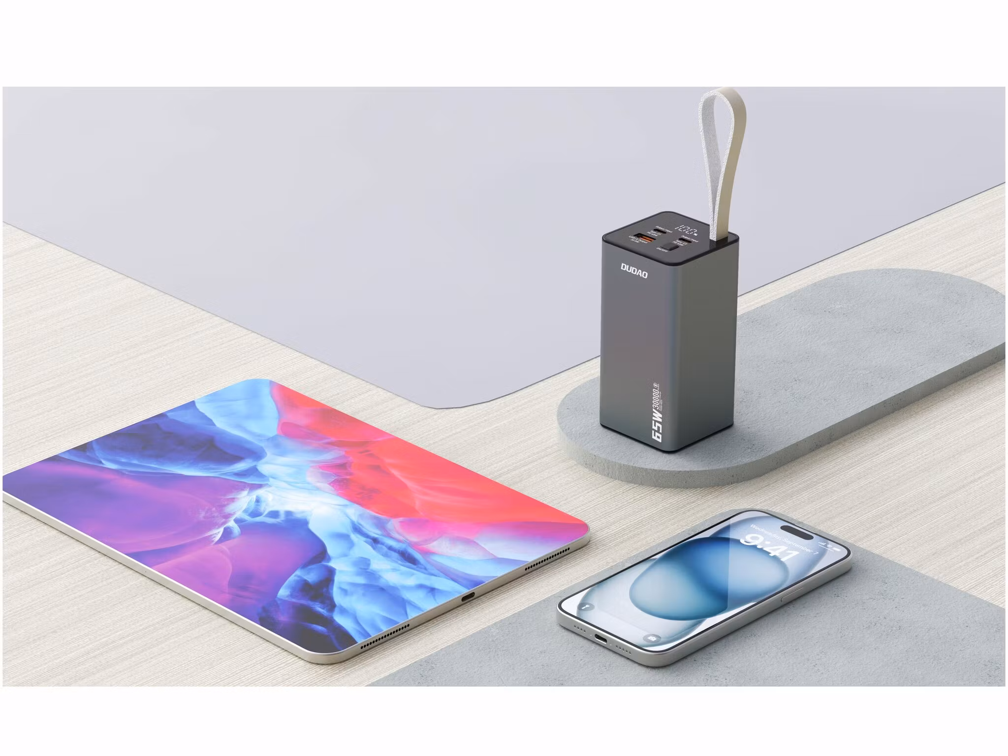 Dudao K65+ powerbank 30000mAh 65 Watt Svart