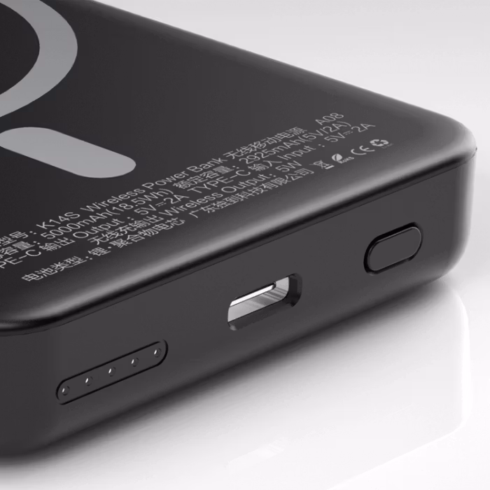 Dudao K14S Trådlös Powerbank 5 000mAh Svart