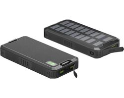 Goobay Powerbank snabbladdare med Solpanel 20.000 mAh Svart