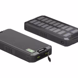 Goobay Powerbank snabbladdare med Solpanel 20.000 mAh Svart
