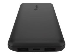 Belkin powerbank 10 000 mAh med 2x USB-A och 1x USB-C 15W Svart