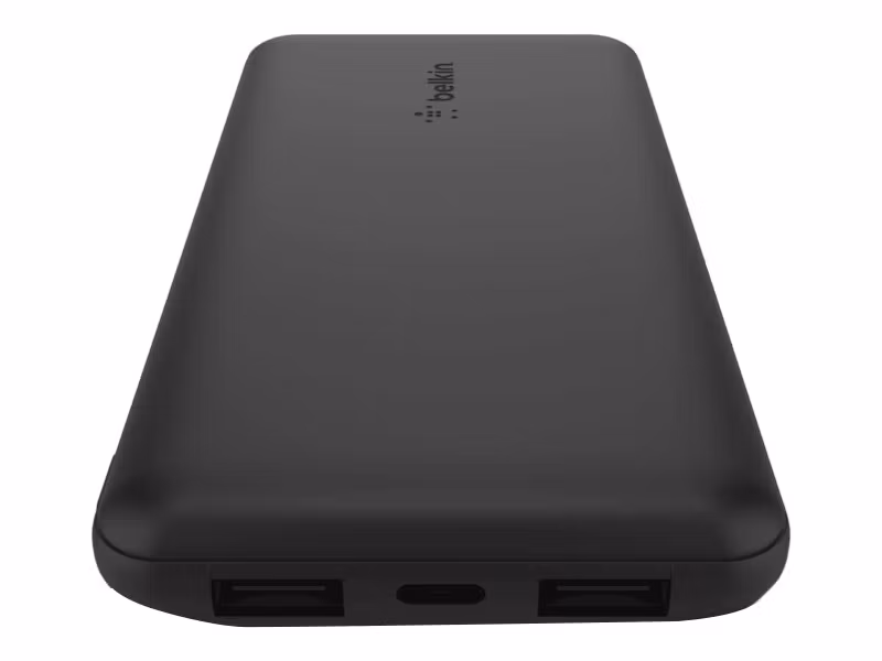 Belkin powerbank 10 000 mAh med 2x USB-A och 1x USB-C 15W Svart