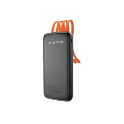 Dudao K6Pro powerbank 10000mAh 10Watt 4x kablar Svart