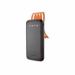 Dudao K6Pro powerbank 10000mAh 10Watt 4x kablar Svart