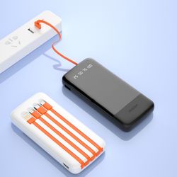 Dudao K6Pro powerbank 10000mAh 10Watt 4x kablar Vit