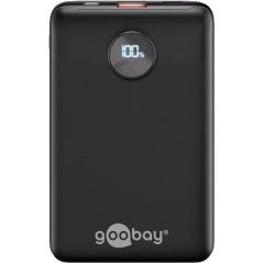 Goobay powerbank 10 000 mAh 1x USB-A 1x USB-C 20W Svart