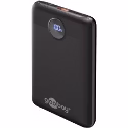 Goobay powerbank 10 000 mAh 1x USB-A 1x USB-C 20W Svart